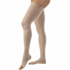 Jobst Relief 30-40 Thigh High Open Toe Beige Stockings with Silicone Band - Medium