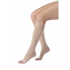 Jobst Relief 20-30 Knee High Open Toe Beige Stockings with Silicone Band - Large