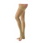 Jobst Ultrasheer 20-30 Natural Open Toe Thigh High Firm Compression Stockings with Silicone Dot Border - X-Large Petite