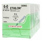 G696G Suture 6-0 Ethilon 18" Green Mono P-3