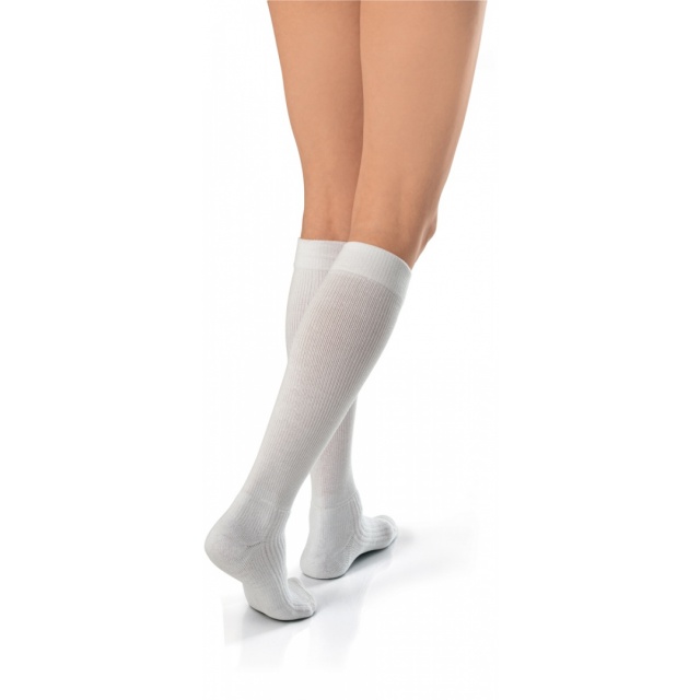 Jobst Activewear Knee High Compression Socks - 15-20 mmHg White - Large Full Calf