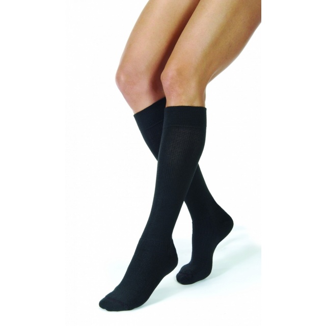Jobst Activewear 30-40 Knee High Extra Firm Compression Socks Cool Black - Large Full Calf