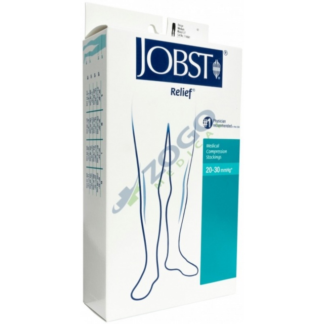 Jobst Relief 20-30 Open Toe Waist High Compression Pantyhose - Beige - Medium