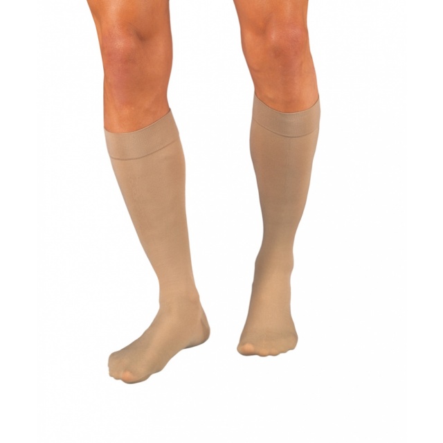 Jobst Relief 15-20 Knee High Closed Toe Beige Compression Stockings - Large