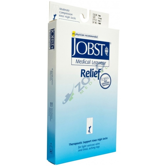 Jobst Relief 15-20 Knee High Closed Toe Compression Stockings - Beige - X-Large