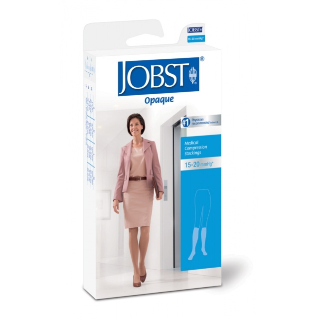 Jobst Opaque 15-20 Open Toe Knee High Moderate Compression Stockings Classic Black - Large