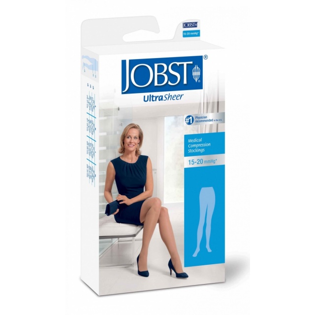 Jobst Ultrasheer 15-20 Closed Toe Anthracite Moderate Compression Pantyhose Stockings - X-Large