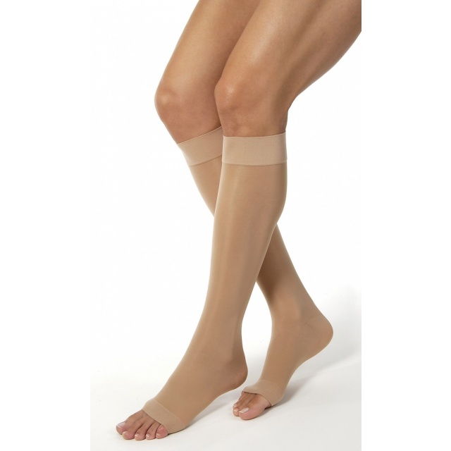 Jobst Ultrasheer 20-30 Open Toe Knee High Firm Compression Stockings Natural - Small Short Length