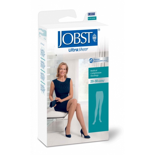 Jobst Ultrasheer 20-30 Closed Toe Natural Compression Maternity Pantyhose Stockings - X-Large