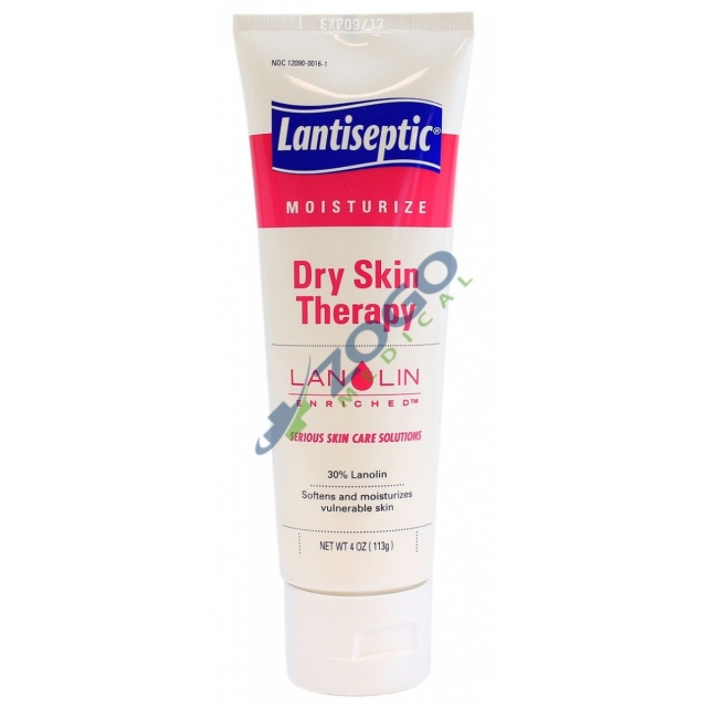 Lantiseptic Dry Skin Therapy with Lanolin Fragrance Free 4 oz Tube
