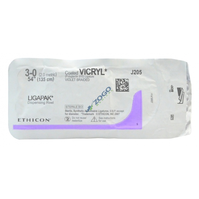 J205G Suture 3-0 Coated Vicryl 54
