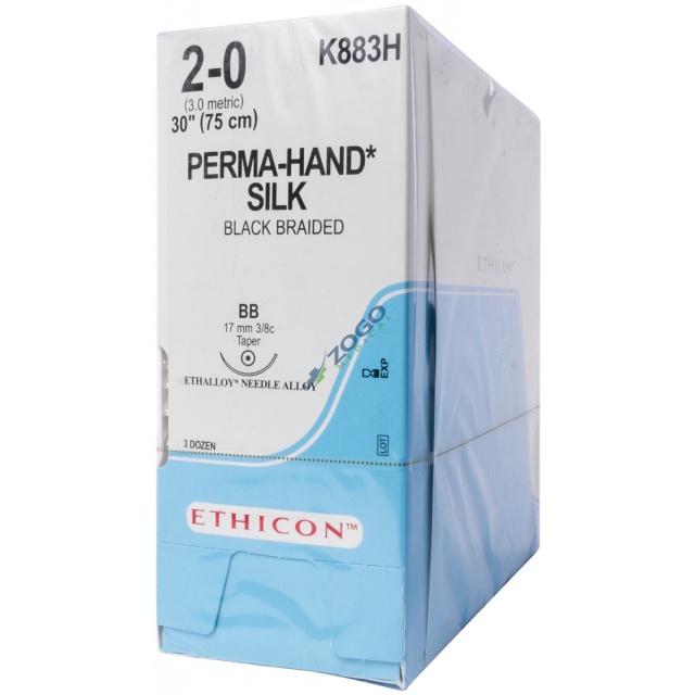 K833H Suture 2-0 Perma Hand Silk 30