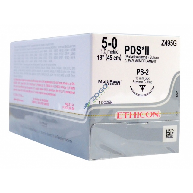 Z495G Suture 5-0 PDS II 18" Undyed Mono PS-2