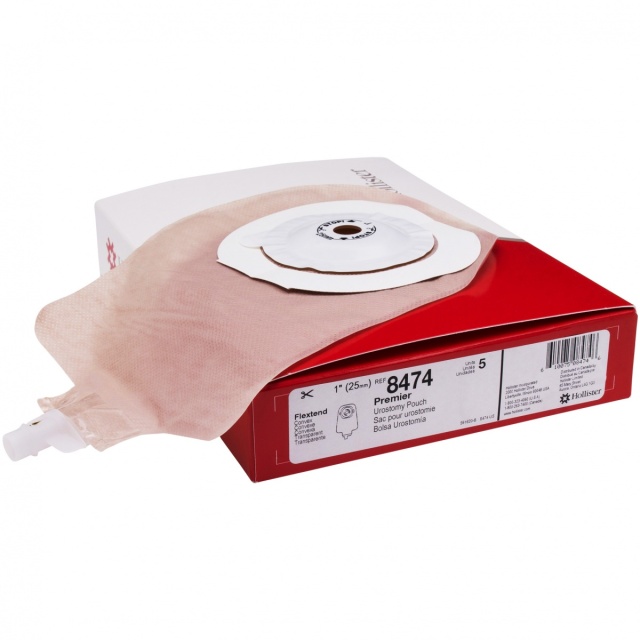 Premier Urostomy Pouch, Cut-to-Fit Convex Flextend Skin Barrier, with Tape