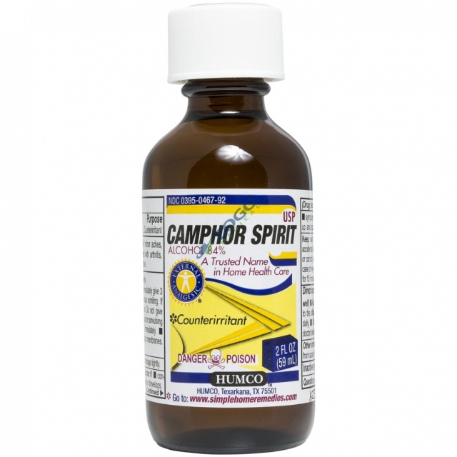 Humco Camphor Spirits 2 oz Bottle