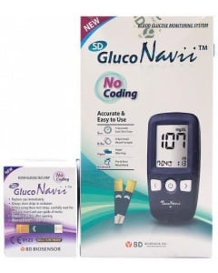 Gluco Navii Meter + Free Box of 50 Tests Trips
