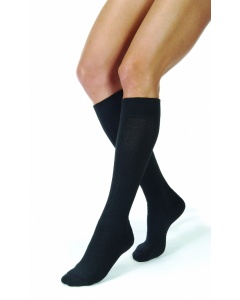 Jobst Activewear Knee High Compression Socks - 15-20 mmHg Black - Large Full Calf