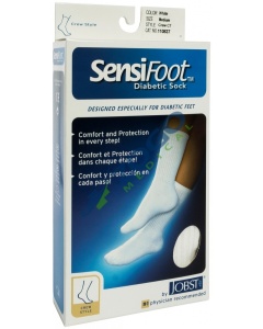 Jobst Sensifoot Crew Closed Toe White MD