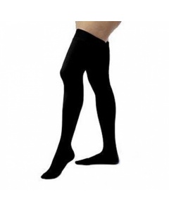 Jobst Relief 30-40 Thigh High Closed Toe Stockings with Silicone Band - Black - Large Petite