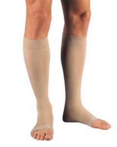 Jobst Relief 20-30 Knee High Open Toe Beige Stockings Small