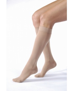 Jobst Relief 20-30 Knee High Closed Toe Beige Stockings with Silicone Band - X-Large