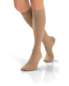 Jobst Opaque 15-20 Closed Toe Knee High Moderate Compression Stockings Natural - Medium Short Length
