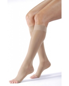 Jobst Ultrasheer 20-30 Open Toe Knee High Firm Compression Stockings Honey - X-Large Full Calf