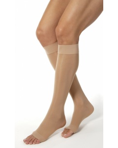 Jobst Ultrasheer 20-30 Open Toe Knee High Firm Compression Stockings Natural - X-Large Full Calf