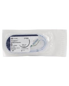 CP424 Suture 0 Surgipro 30" Blue GS-21