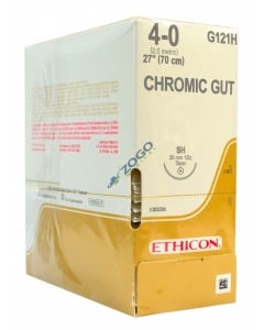G121H Suture 4-0 Chromic Gut 27" BRN Virtual Mono SH - Box of 36