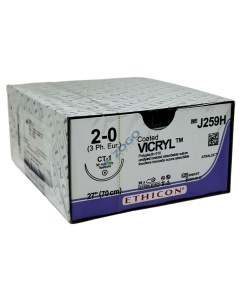 J260H Suture 0 Coated Vicryl 27" Undyed Braided CT-1