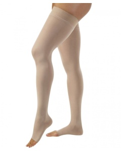 Jobst Relief 30-40 Thigh High Open Toe Beige Stockings