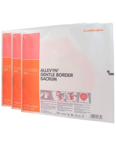 Allevyn Gentle Border Sacrum Foam Dressing 8.50" x 9" - Pack of 3