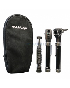 Welch Allyn Otoscope / Opthalmoscope Set w/ 2 Handles and Soft Case