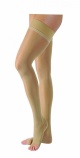 Jobst Ultrasheer 30-40 Natural Open Toe Thigh High Extra Firm Compression Stockings With Silicone Dot Border - X-Large