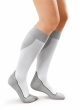 Jobst Sport 15-20 Knee High Closed Toe Compression Socks White/Grey - Small