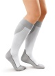 Jobst Sport 20-30 Knee High Closed Toe Compression Socks White/Grey - Large